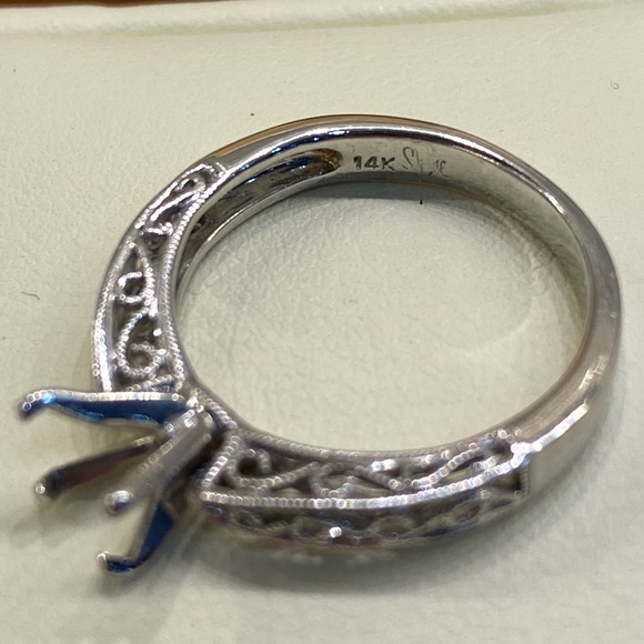 14K white gold setting. All it needs is your stone. - Picture 7 of 11